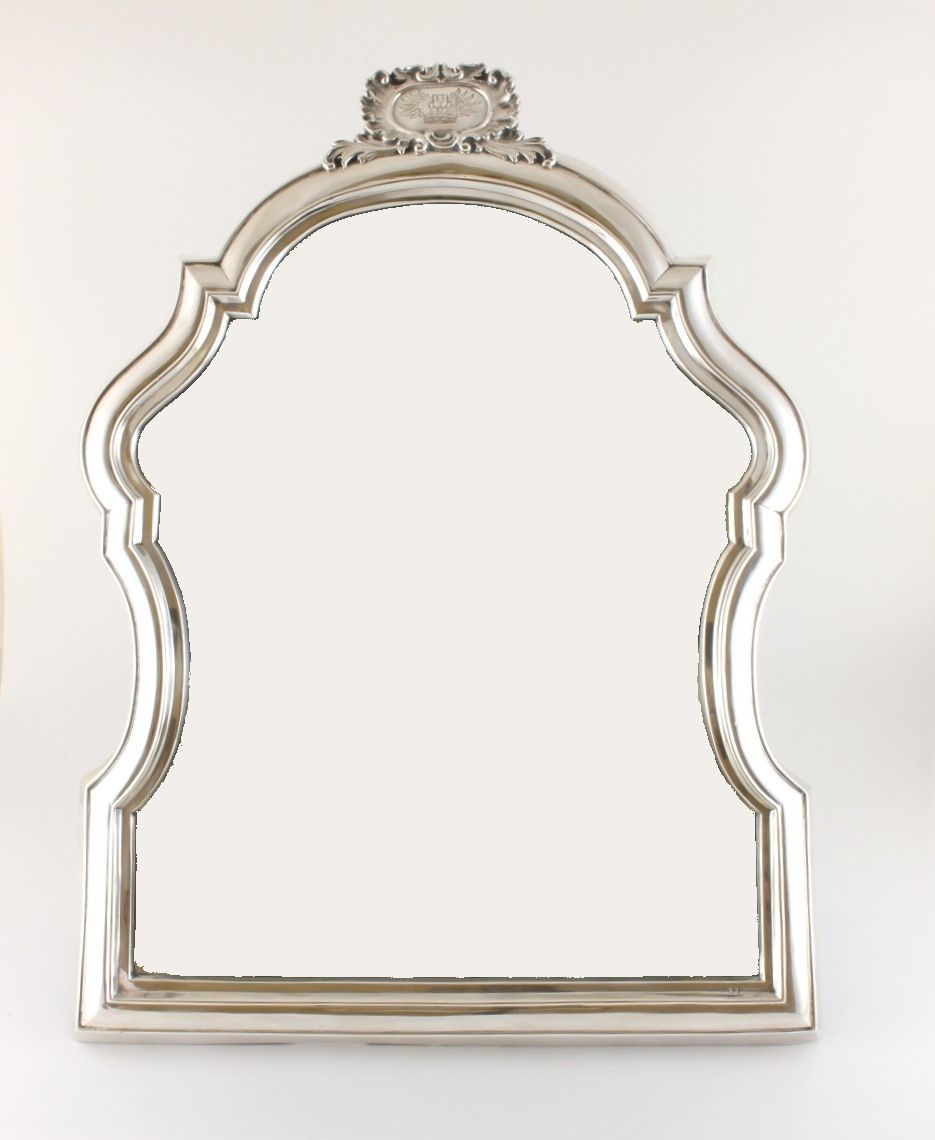 German 900 Silver Easel Dressing Table Mirror. Elimeyer Dresden. C1900.