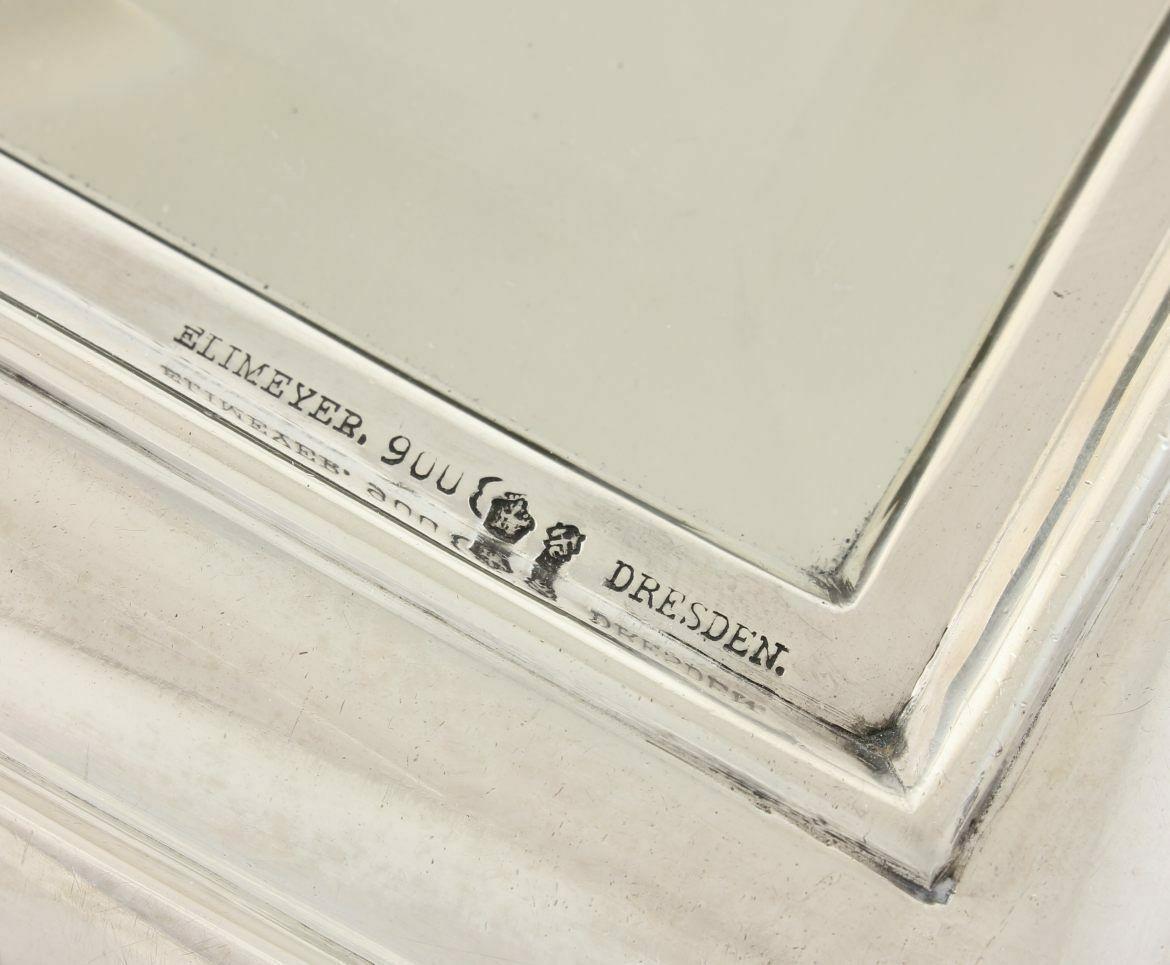 German 900 Silver Easel Dressing Table Mirror. Elimeyer Dresden. C1900. photo buy