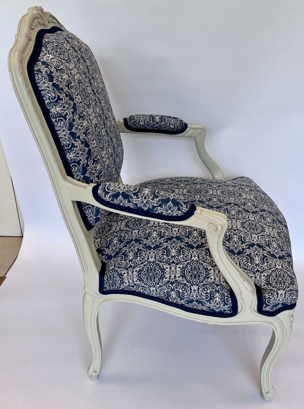Carved Wood And Upholstery Armchair photo 475.0