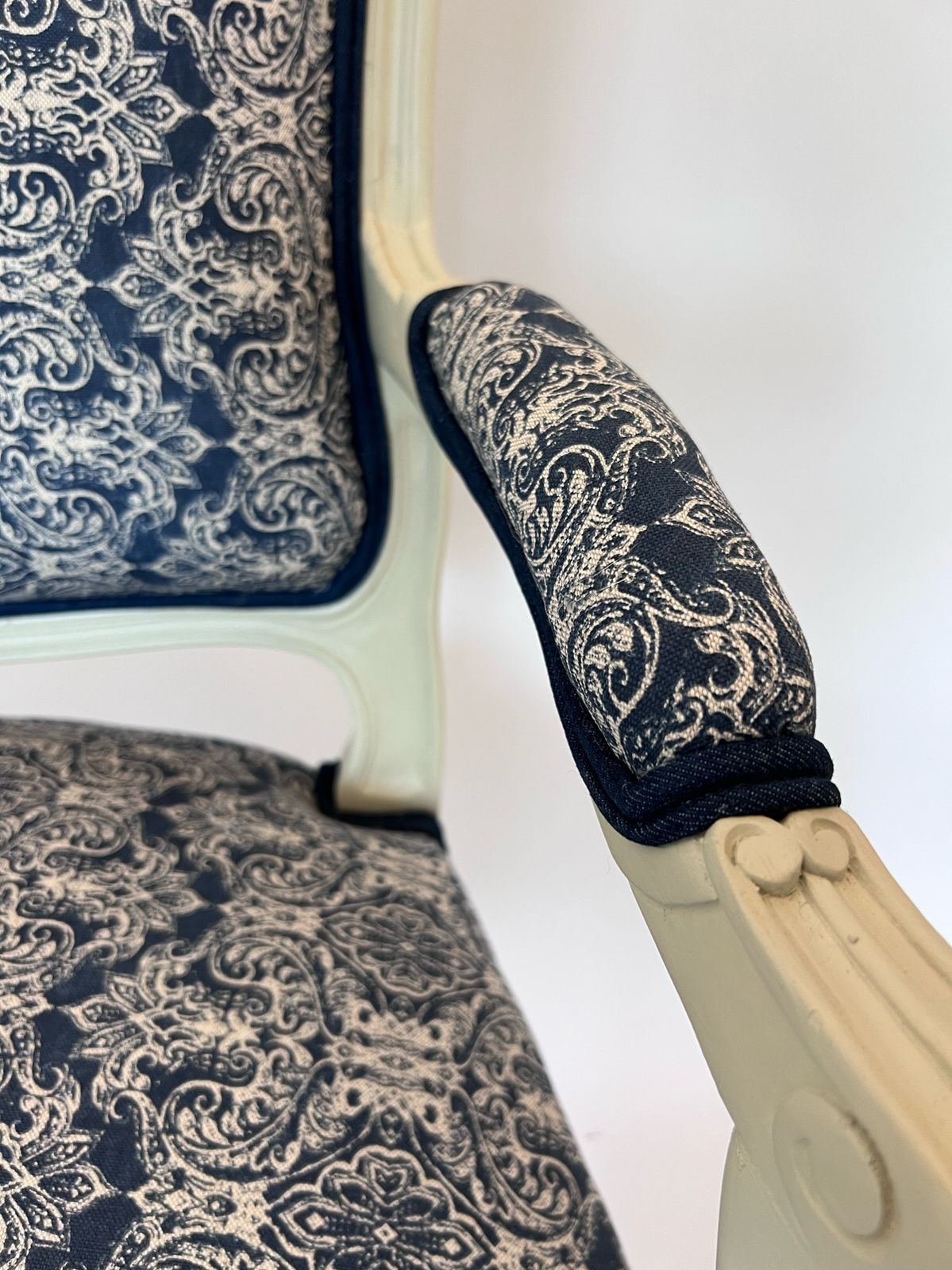 Carved Wood And Upholstery Armchair photo buy