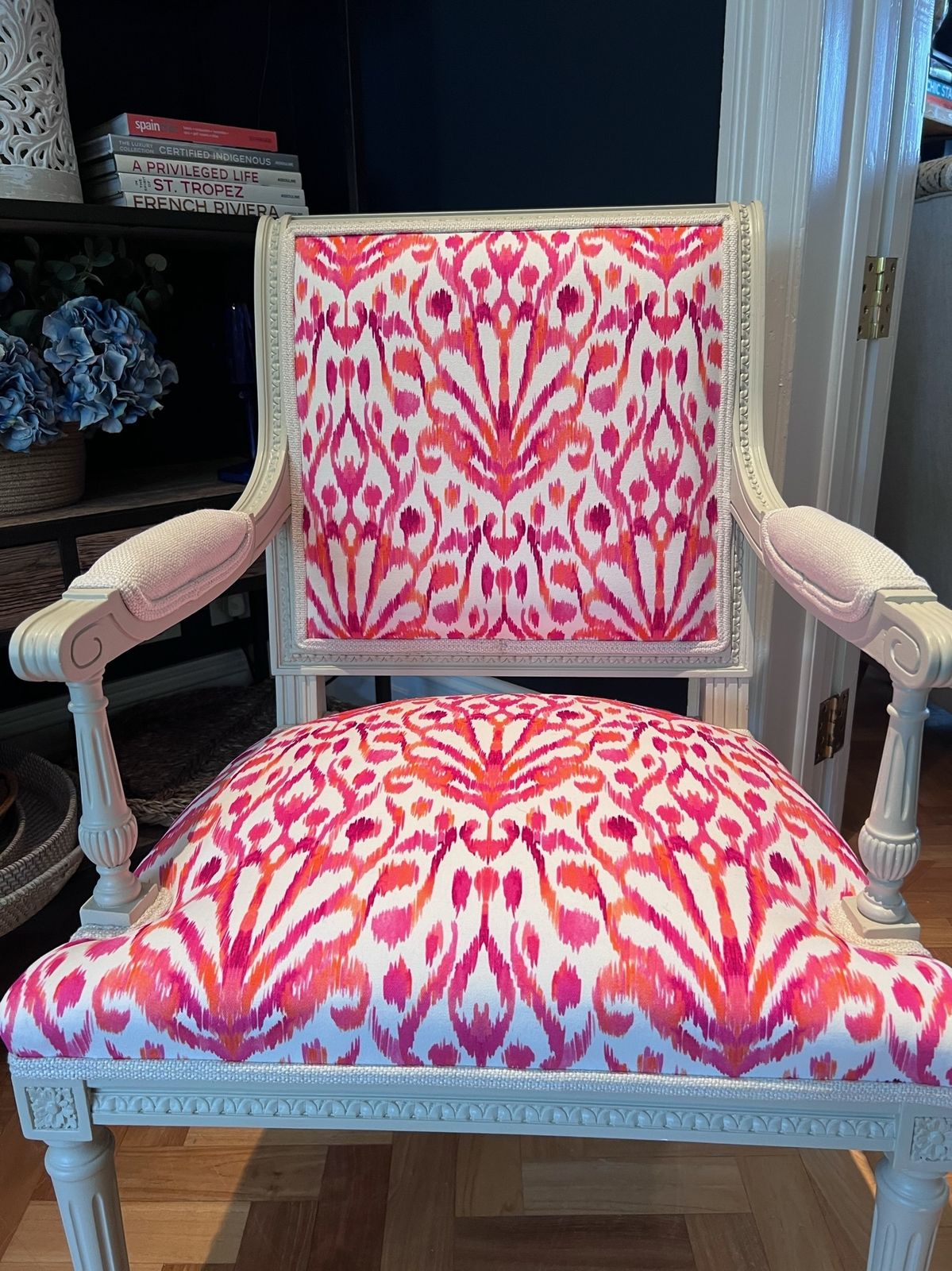 Carved Wood And Upholstery Armchair photo 394.78