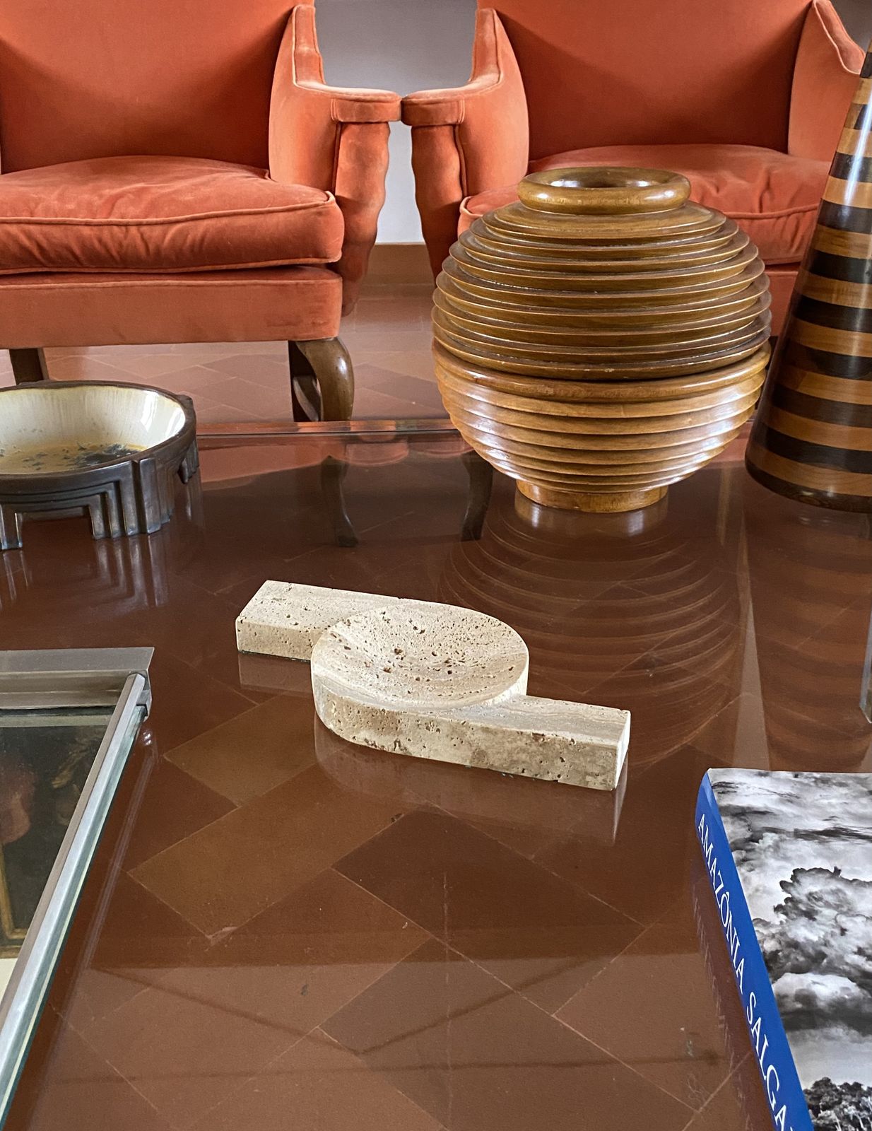 Brutalist Travertine Ashtray, Cerri Nestore, Italy, 1970s photo Home Decor