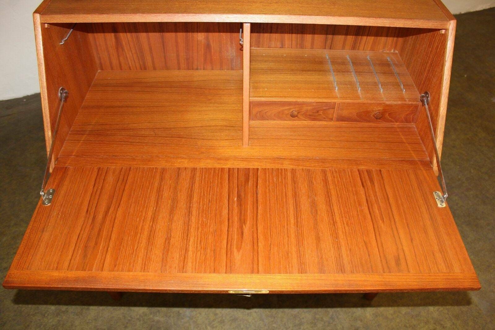 Danish Teak Secretary Mid Century Bramin Desk Vintage 60s photo 425.0