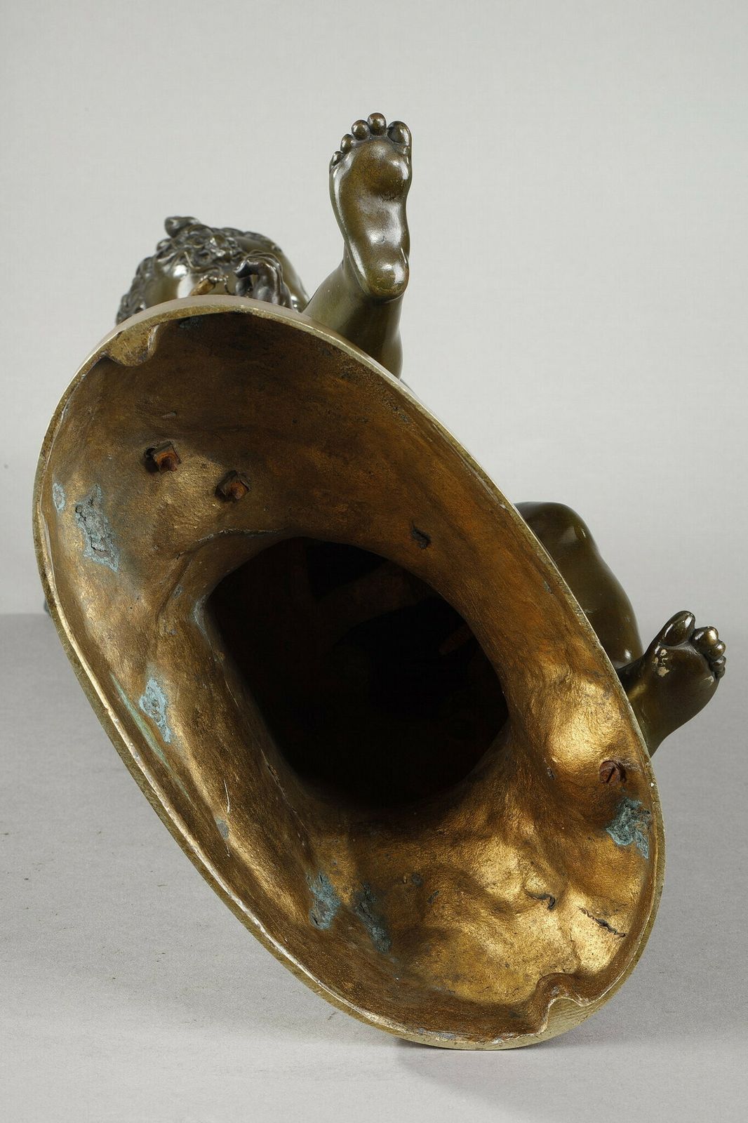 photo vinterior Bronze Of Cupid Bending His Bow, After Lemire (1741 1827)