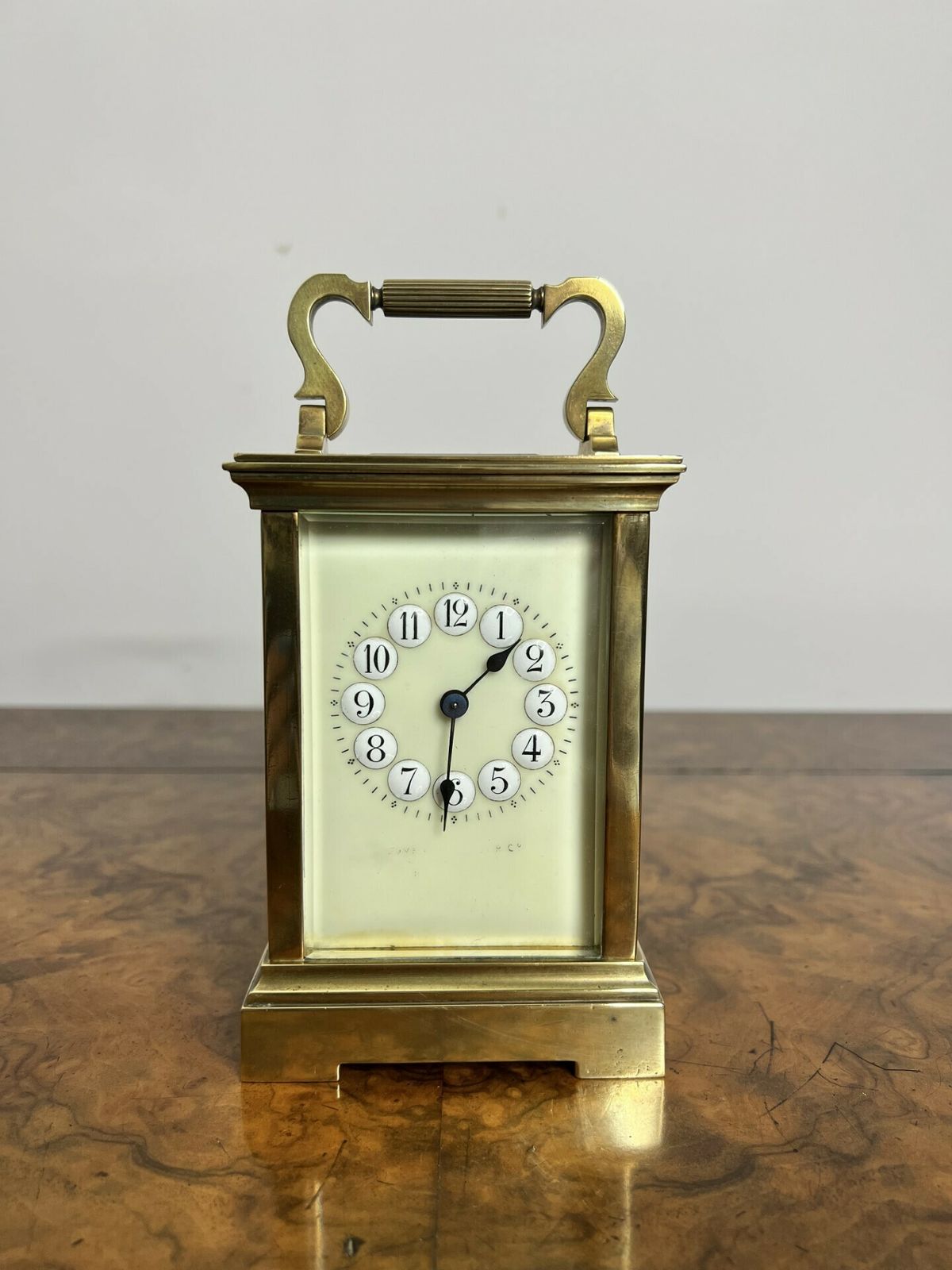 Stunning Quality Antique Large French Brass Carriage Clock photo furniture