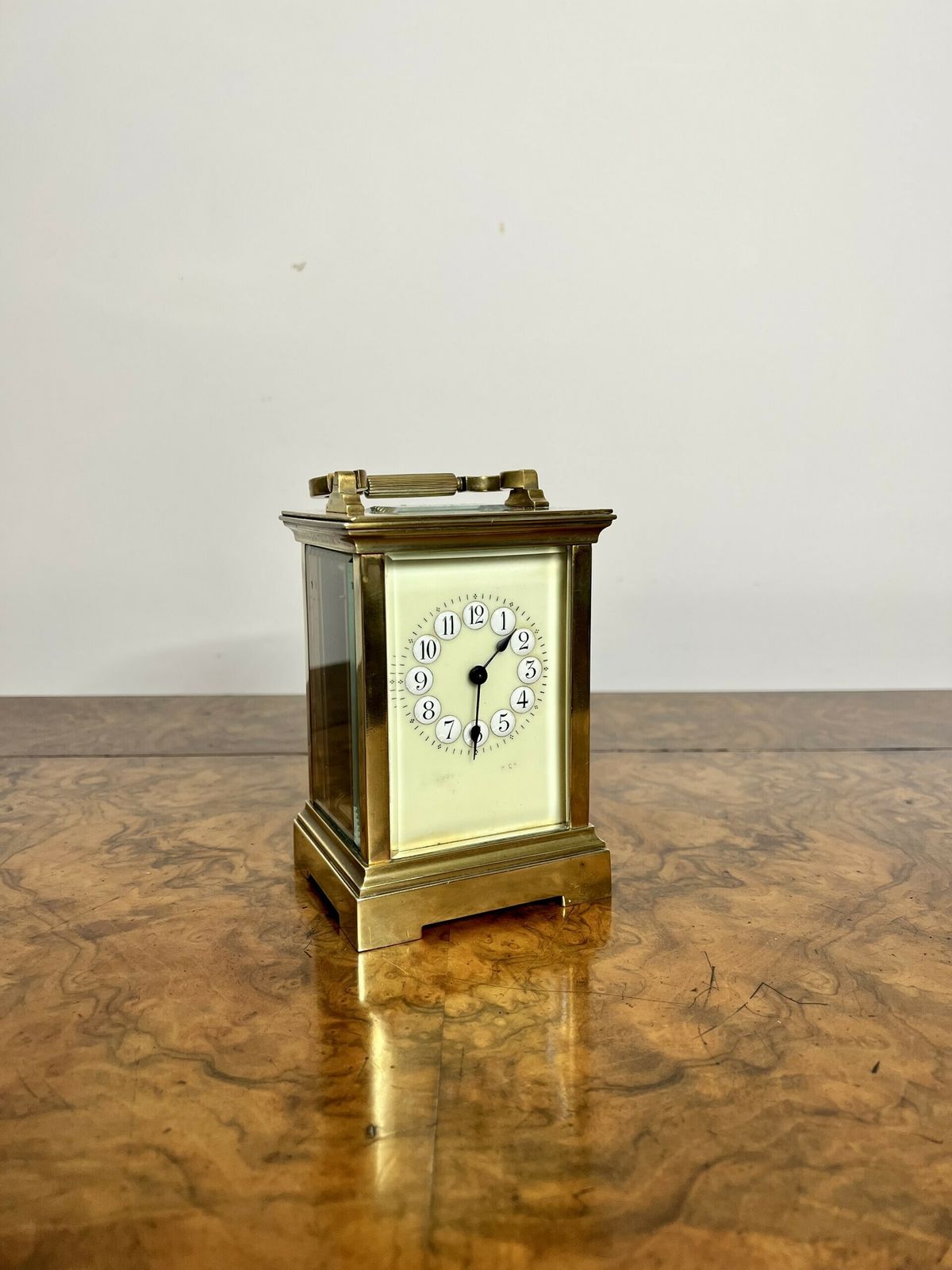 Stunning Quality Antique Large French Brass Carriage Clock photo for sale