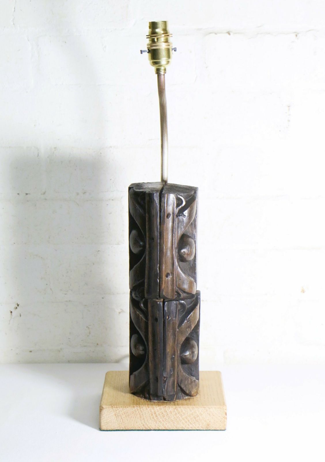 Table Lamp Made From Antique 19th Century Wooden Architectural Church Salvage photo furniture