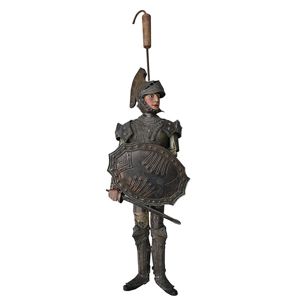 A Mid To Late 19th Century Hand Carved Sicilian Marionette Knight