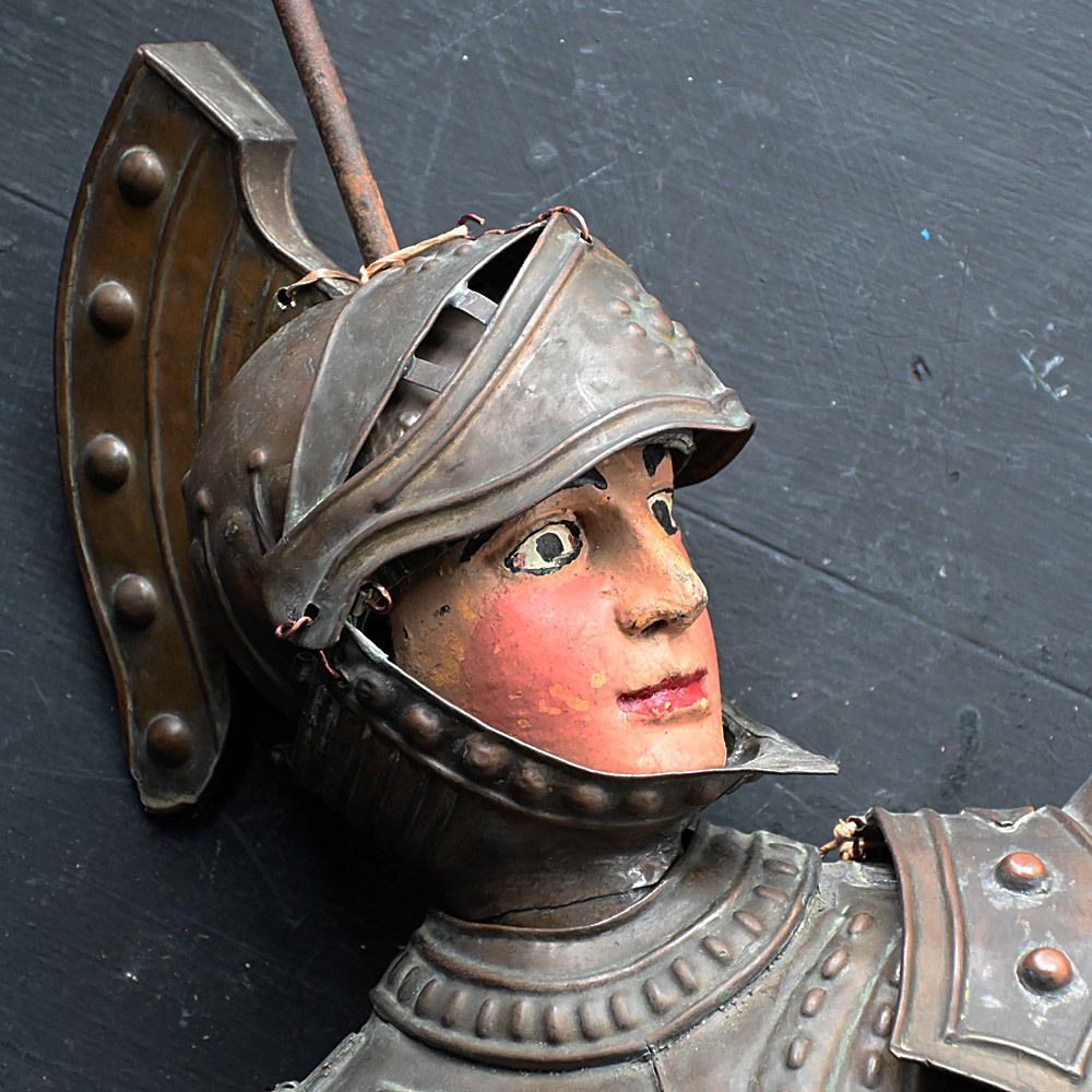 A Mid To Late 19th Century Hand Carved Sicilian Marionette Knight photo furniture