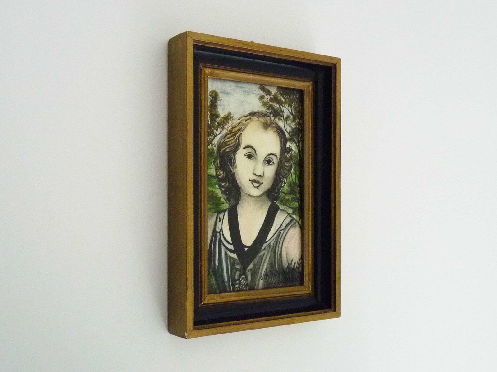 Plaque céramique portrait, par Christian Mahe photo 283.0