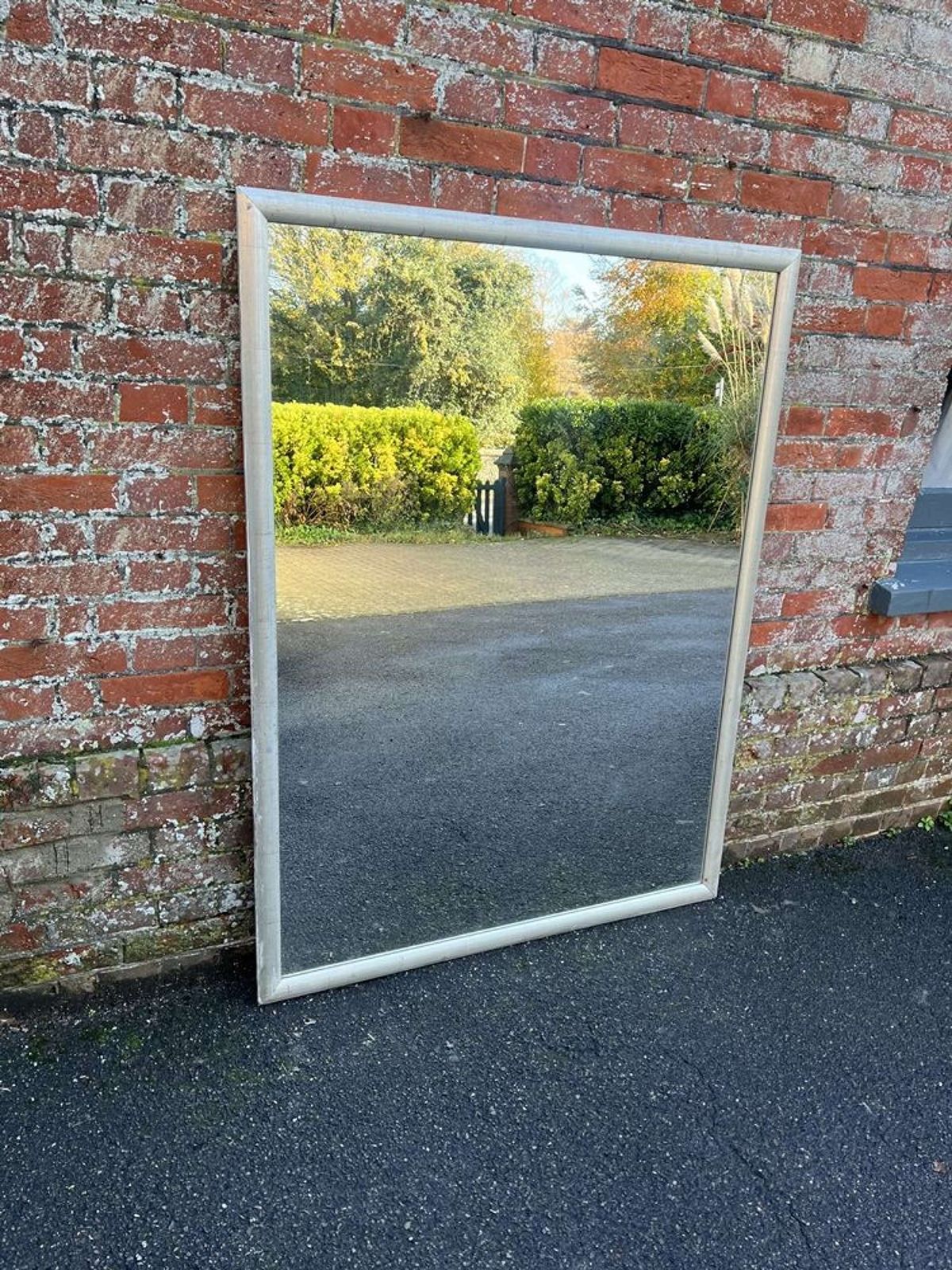 A Wonderful Large Late 20th Century Silvered Bistro Mirror.