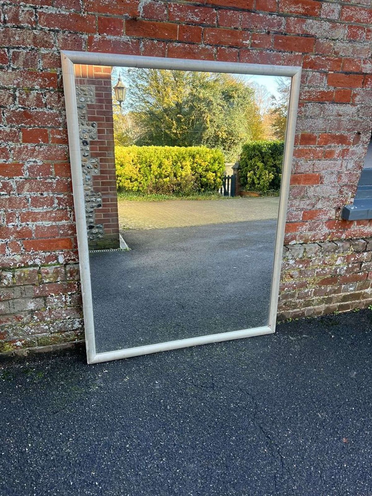A Wonderful Large Late 20th Century Silvered Bistro Mirror. photo vinterior