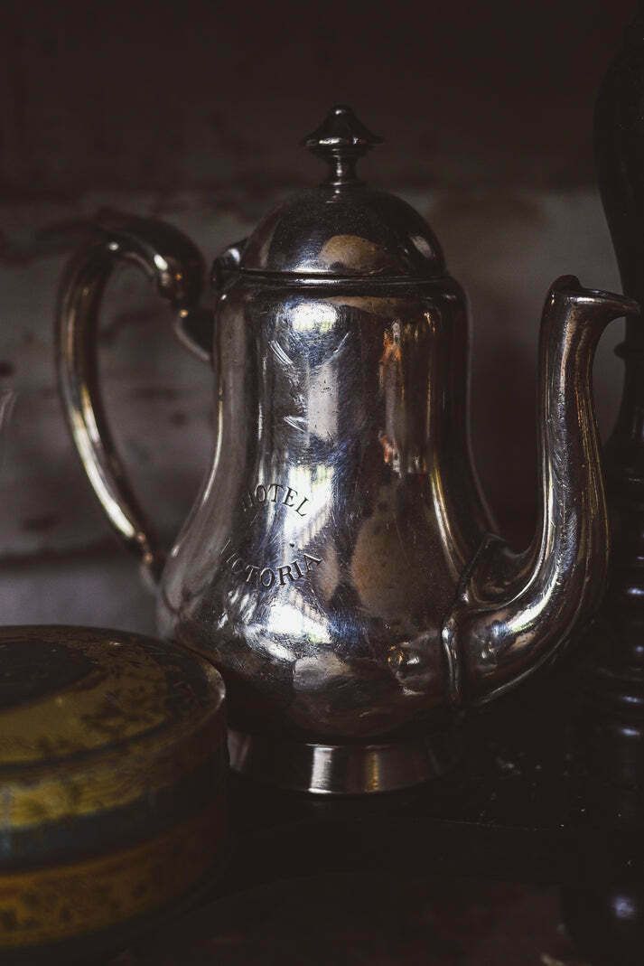 Christofle Teapot   "Hotel Victoria"