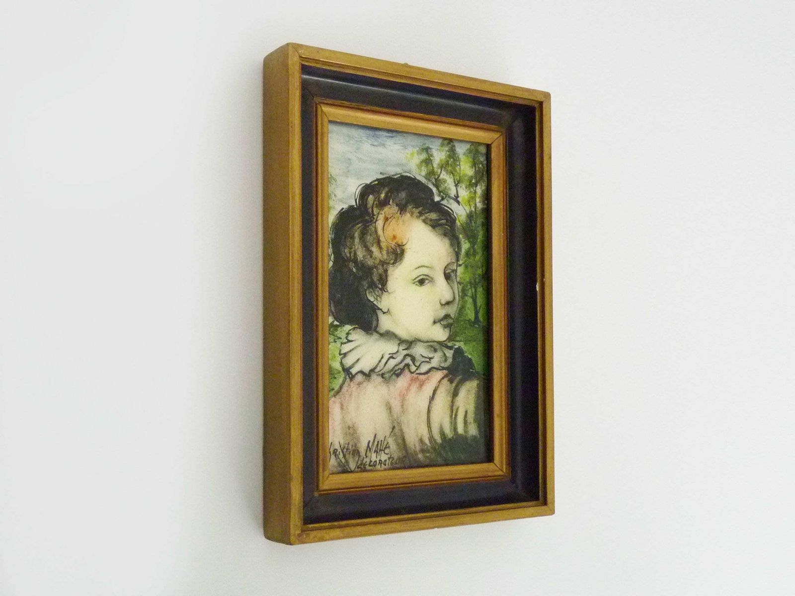 Plaque céramique portrait, décorateur Christian Mahe photo 283.0