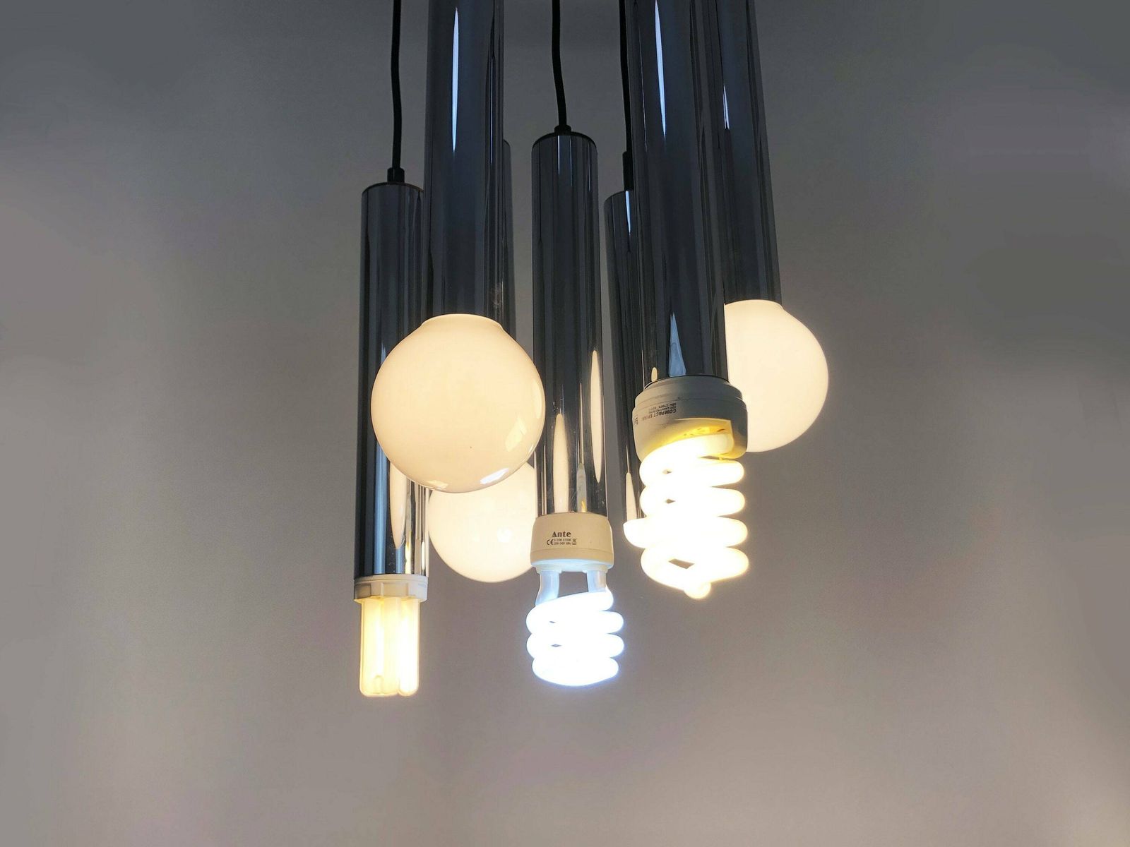 Vintage Chrome Metal Waterfall Pendant Light With 7 Lights Doria Leuchten photo furniture