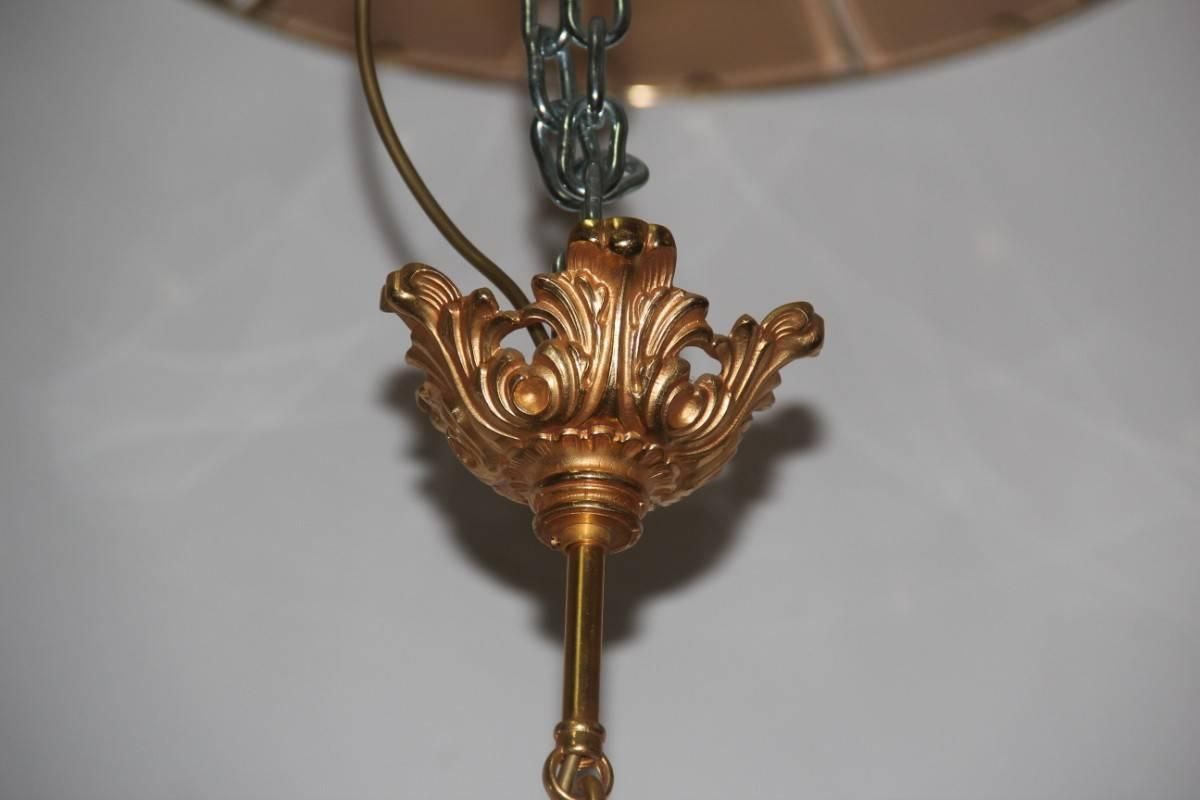 Elegant And Luxurious Chandelier 1970 Tiche Porcelain 24 Carat Gold Bronze photo 4200.0