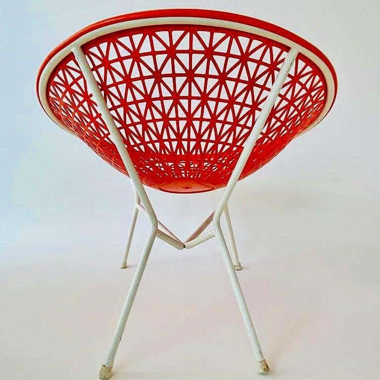 Mid Century Modern Orange And White Lounge Chairs, Italy, 1970s photo buy
