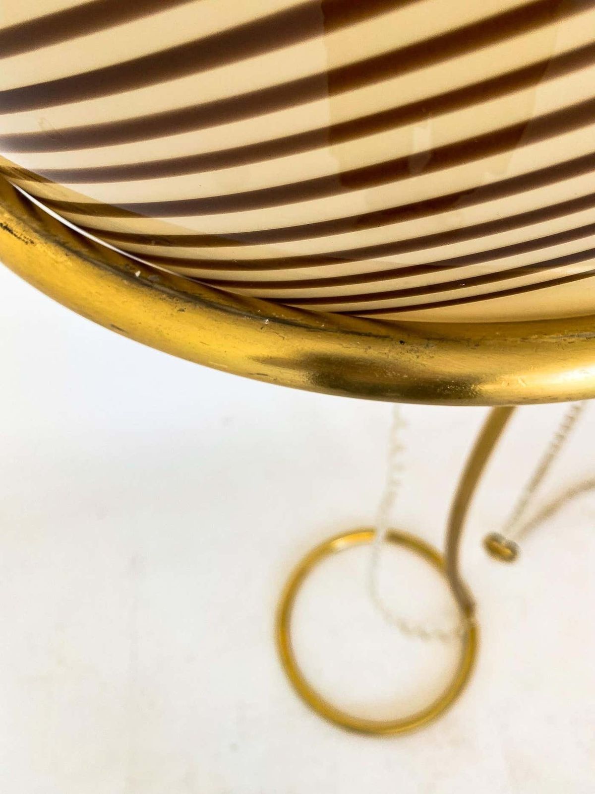1490.0 Mid Century Modern Murano Glass And Brass Floor Lamp By Venini, Italy 1960s photo