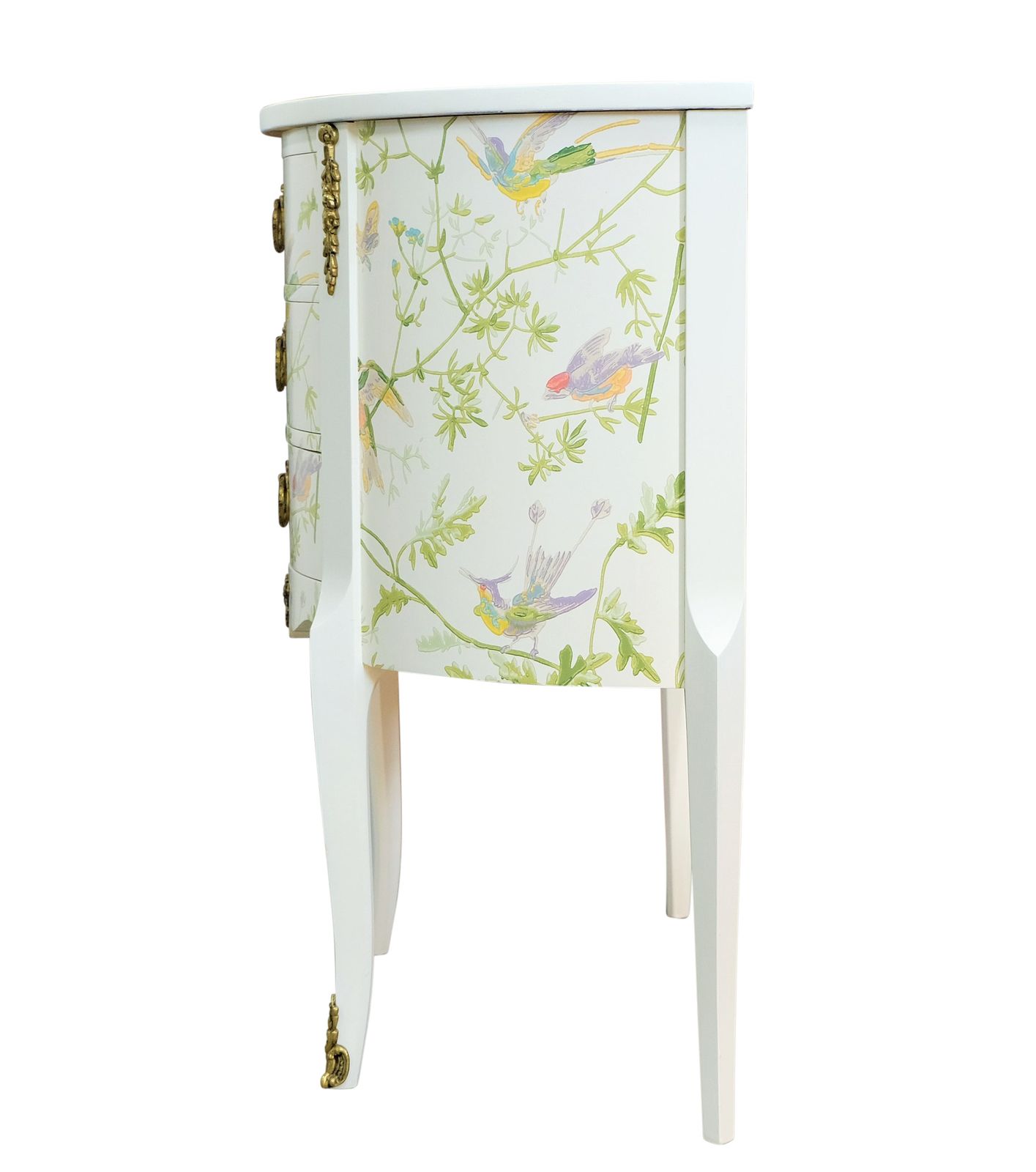 Louis XV Style Chest With Floral Design And Marble Tops photo Furniture