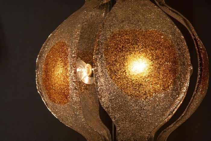 Mid Century Modern Murano Glass Chandelier By Mazzega Murano, Italy, 1970s photo vintage