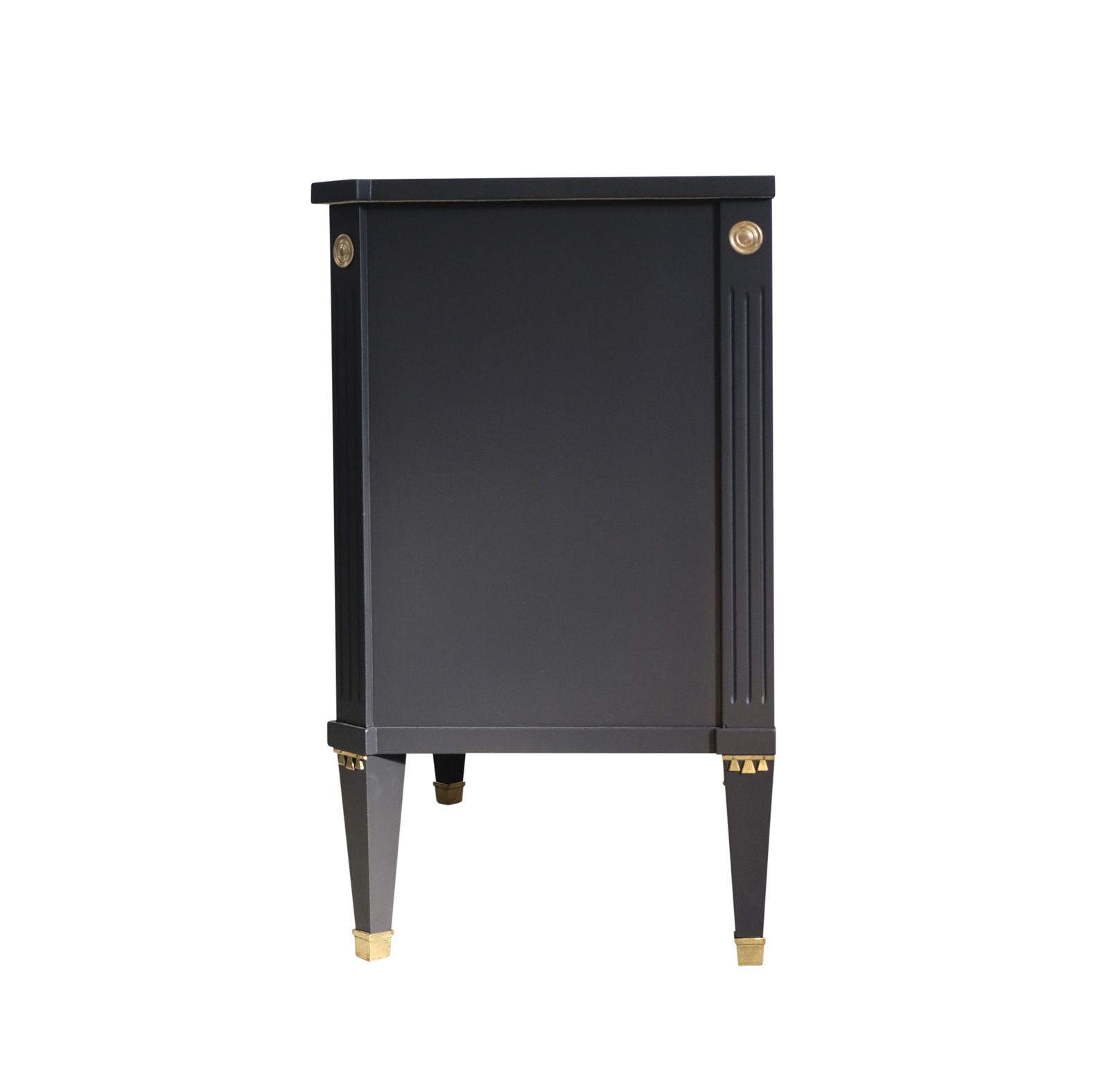 Gustavian Style 3 Drawer Chest Painted  Super Finish Black photo vintage