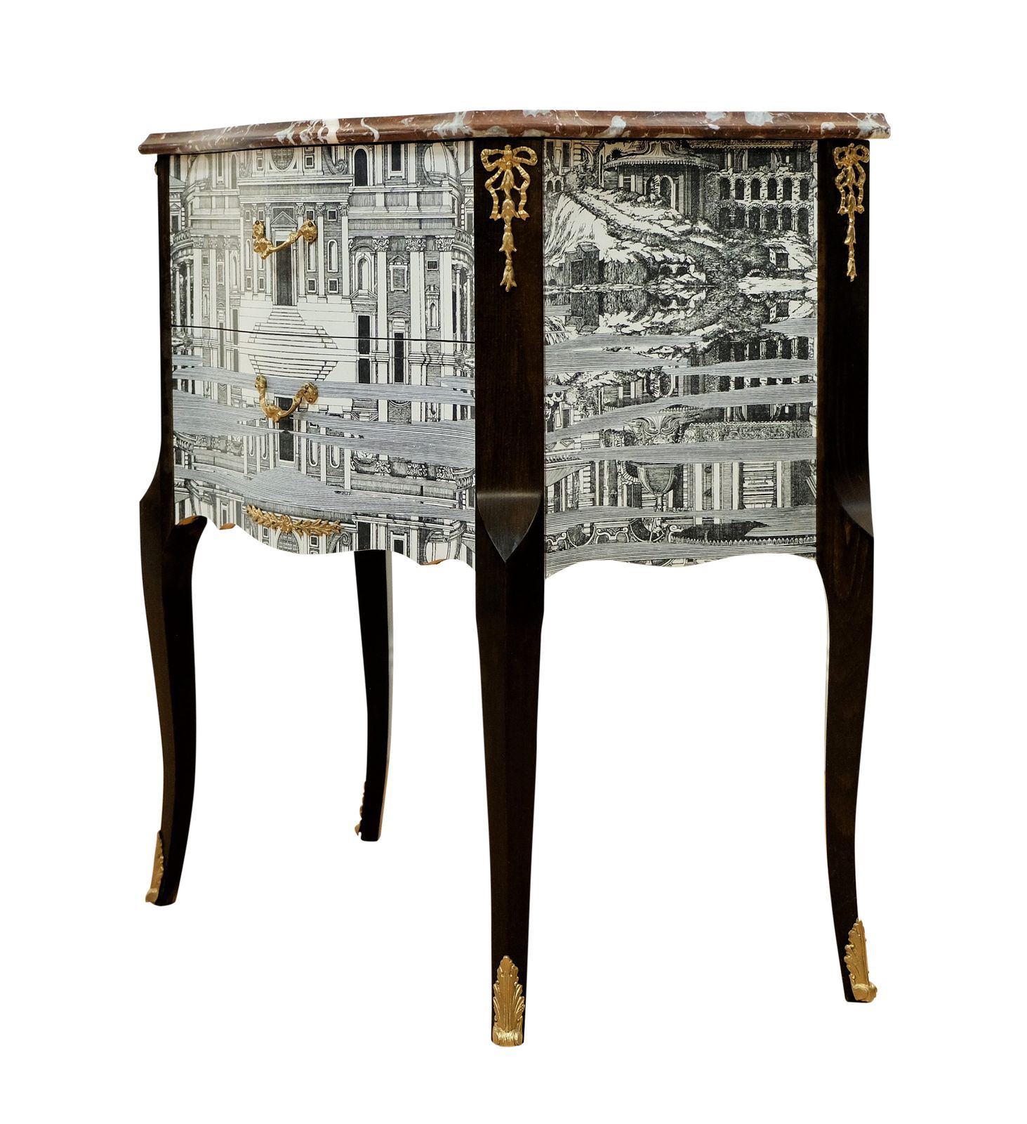 Fornasetti Design Two Drawer Chest With Marble Top photo vinterior