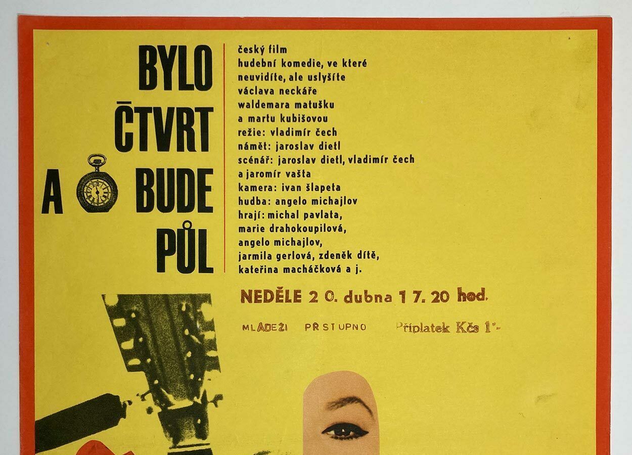 Movie Poster, Between A Quarter And Half, Karel Vaca, 1968 photo furniture