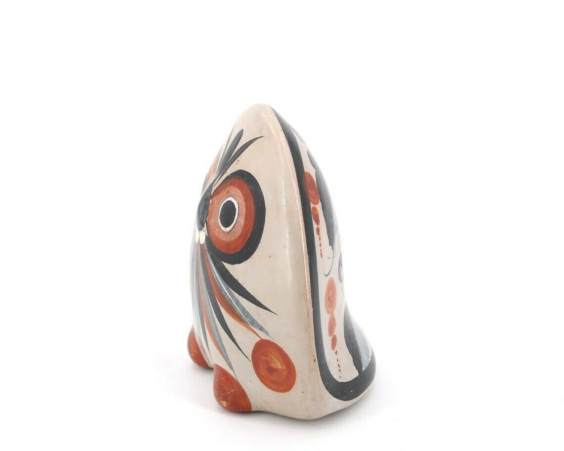Mexican Ceramic Owl Sculpture Signed V Silva Mexico, 1970s / Terracotta, Art, Boho Chic, Mexico, Pottery, Folk, Terracot photo 117.0