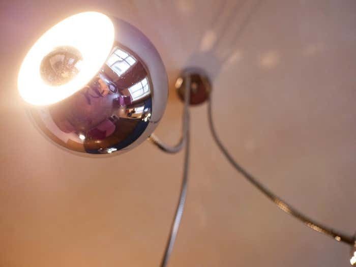 Space Age Pendant Lamp With Three Arms Made Of Chrome By Goffredo Reggiani, Italy 1970s photo vintage