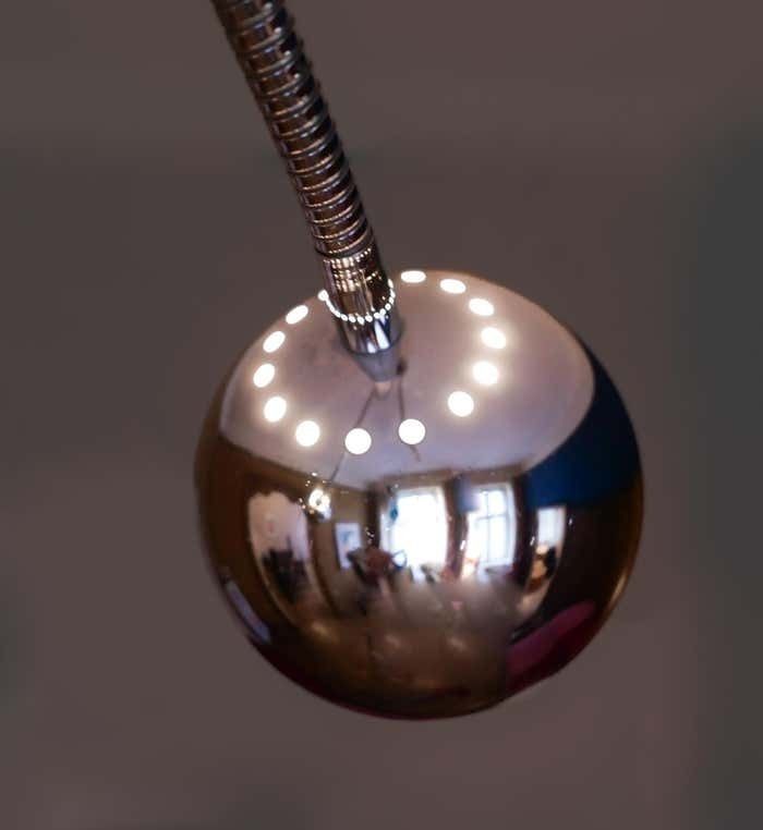 photo for sale Space Age Pendant Lamp With Three Arms Made Of Chrome By Goffredo Reggiani, Italy 1970s