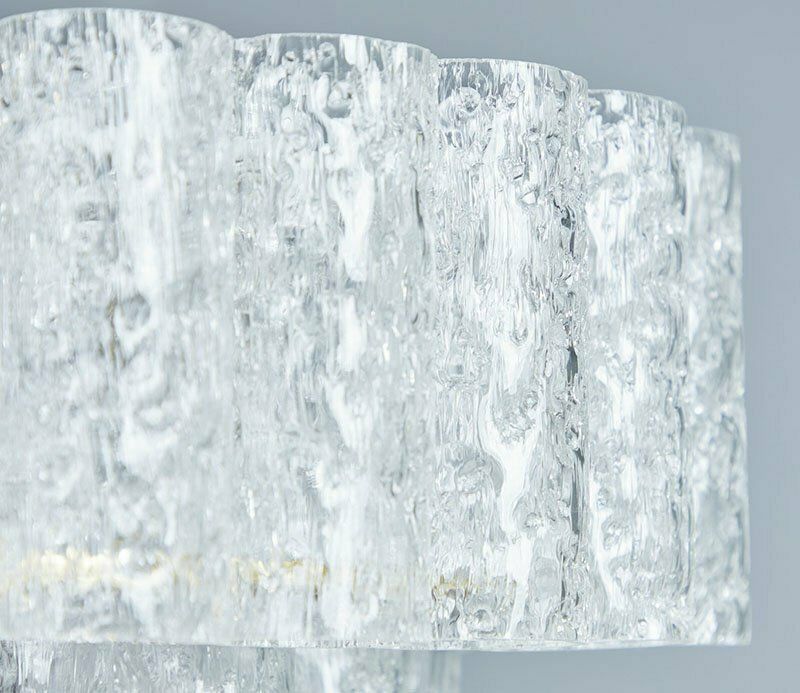 Glass And Brass Chandelier From Doria Leuchten 1960s photo vinterior