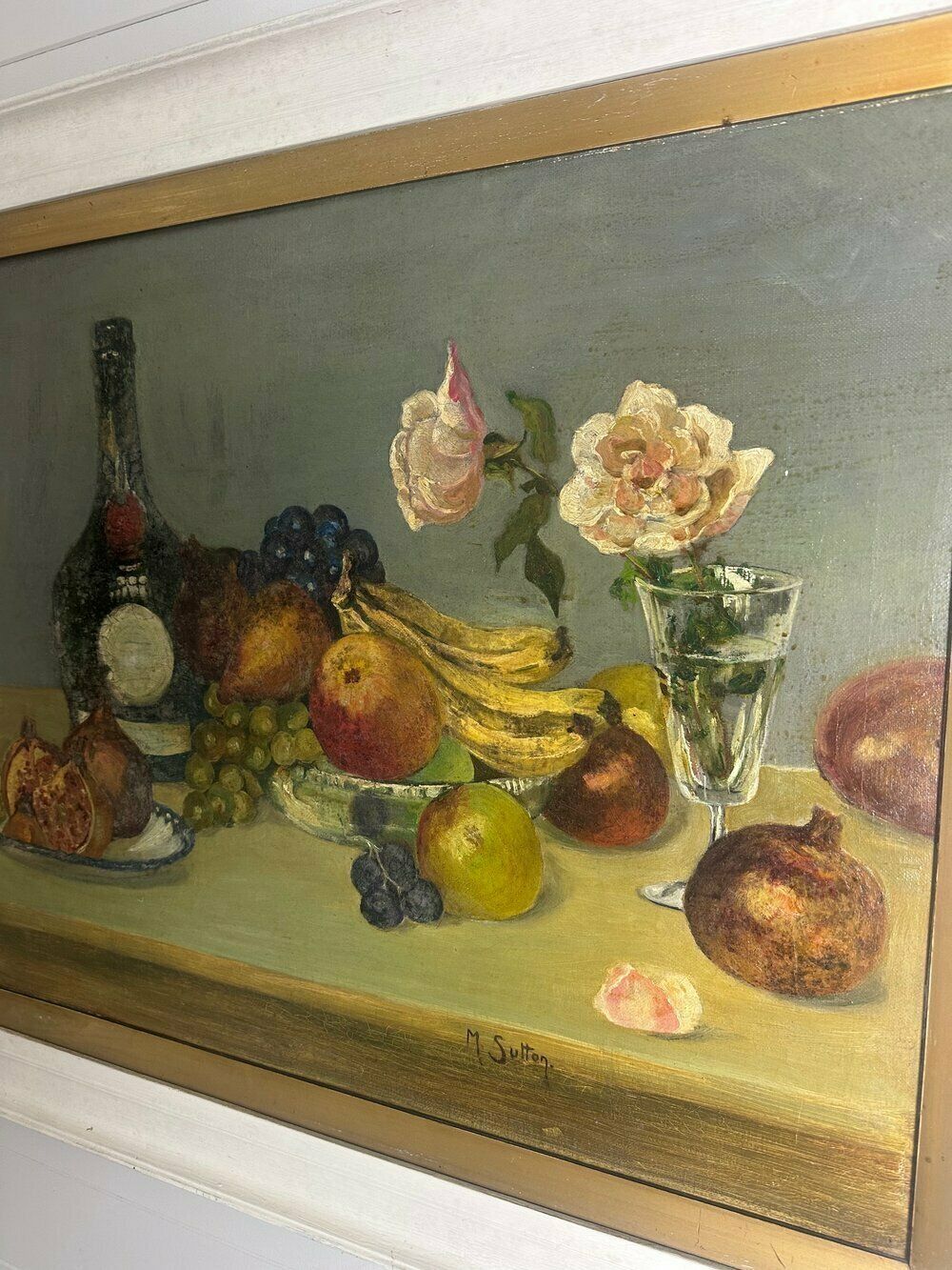 Old English ‘Still Life’ Oil Painting photo for sale