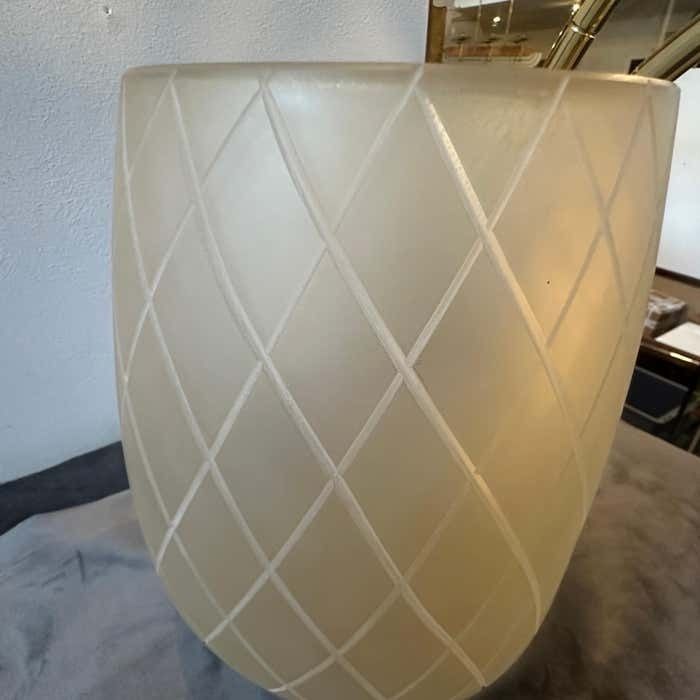 1950s Barovier Style Mid Century Modern Gold And Clear Murano Glass Vase photo buy