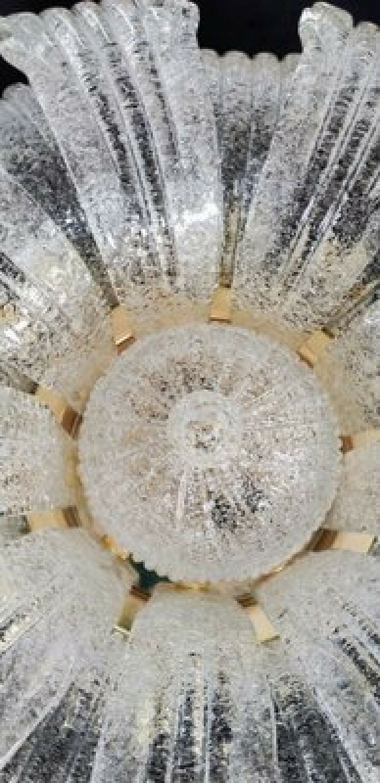 Glass And Brass Ceiling Lamp By Barovier & Toso, 1980s photo Lighting