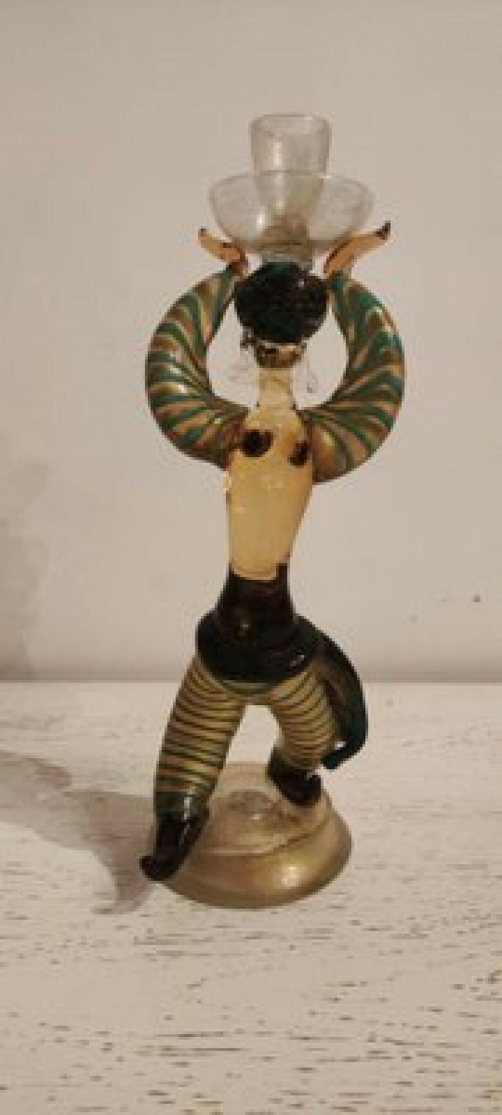 Odalisque Candleholder In Murano Glass, 1950s photo vinterior