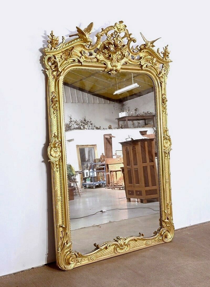 Important Louis XV Mirror In Gilded Wood – Early 19th Century photo Home Decor