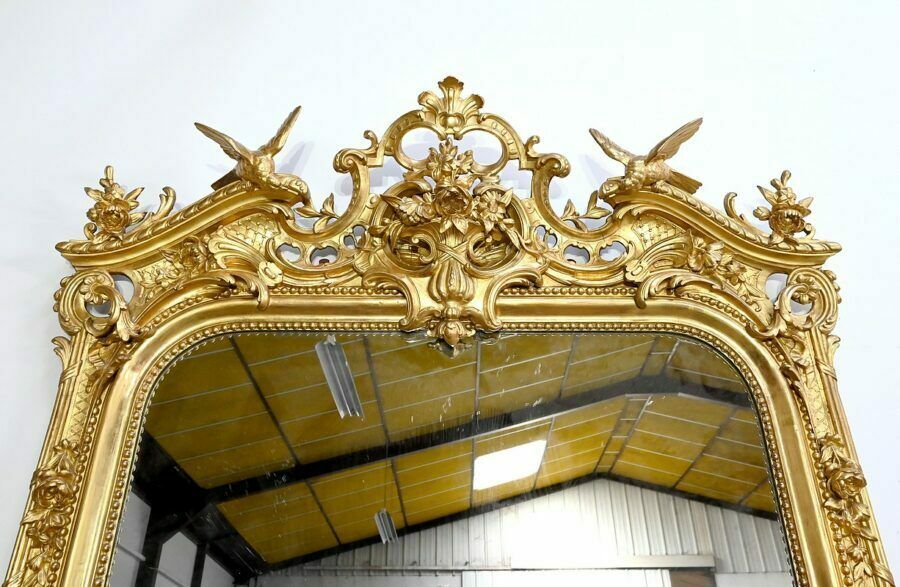 Important Louis XV Mirror In Gilded Wood – Early 19th Century photo buy