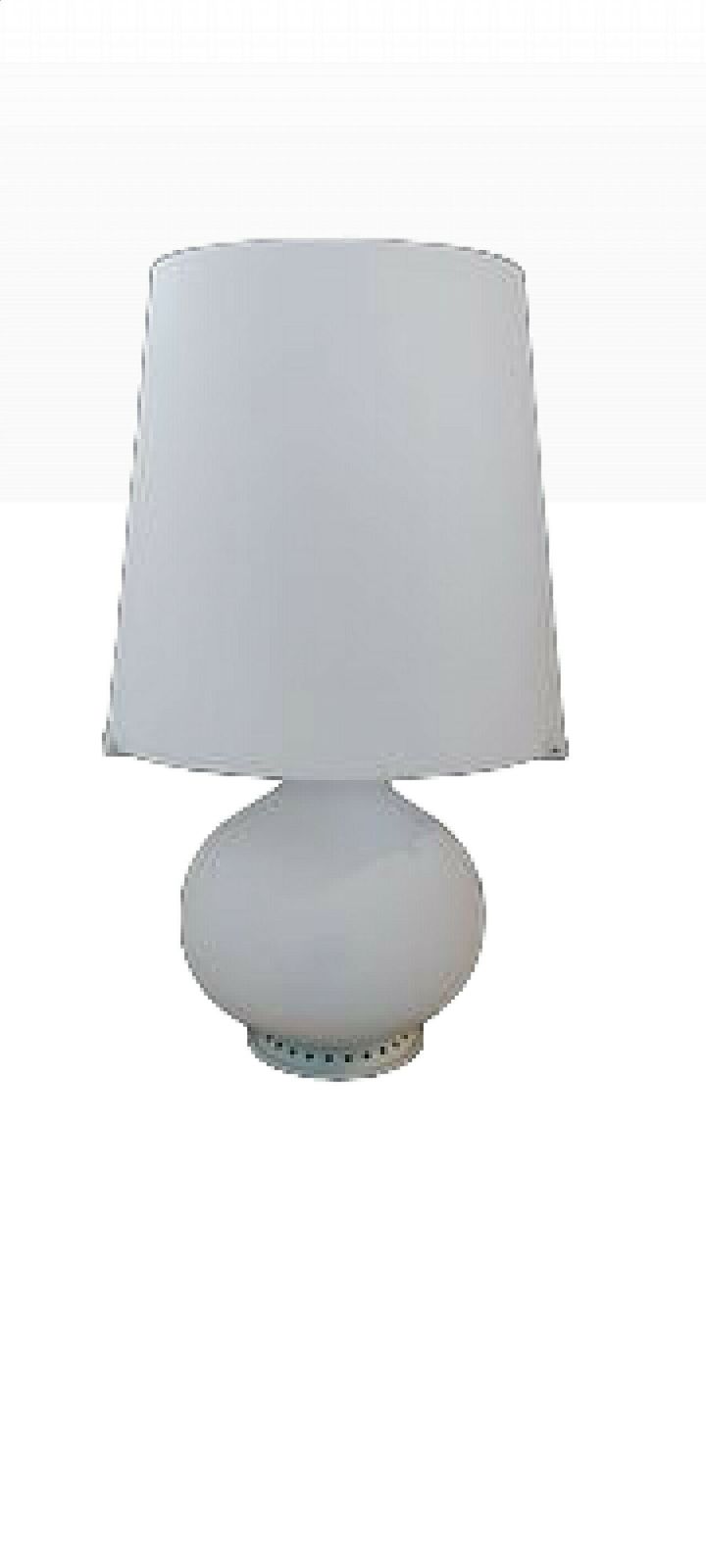 Table Lamp 1853 In Milky Glass By Max Ingrand For Fontana Arte, 1954