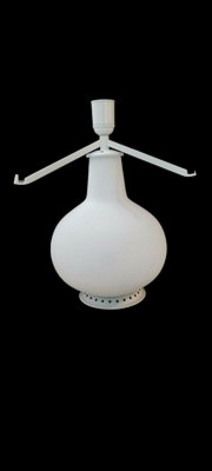 Table Lamp 1853 In Milky Glass By Max Ingrand For Fontana Arte, 1954 photo buy