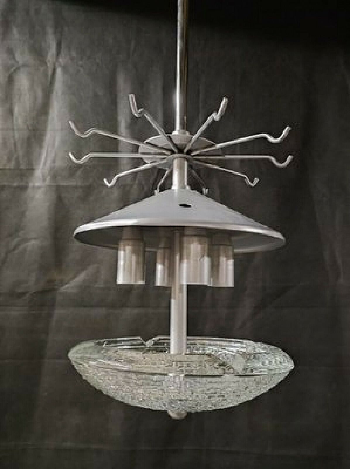 photo vinterior Murano Glass Chandelier Attributed To Doria Leuchten, 1980s