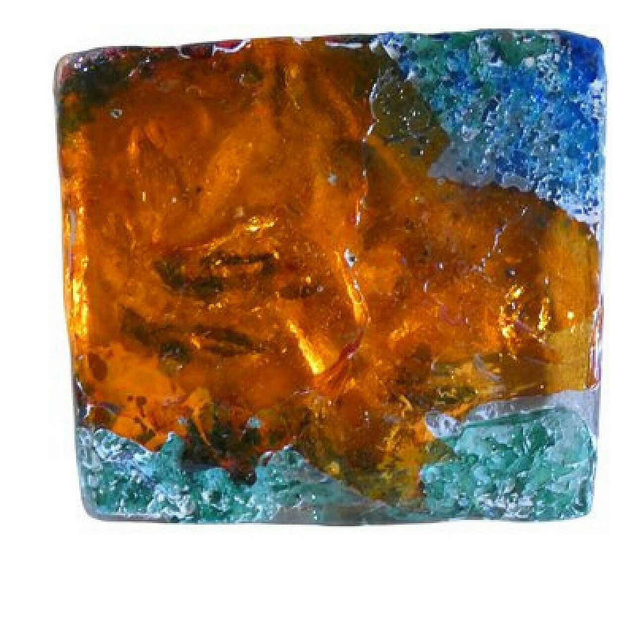 Bas Relief Murano Glass Tile By Rubin For Costantini Fucina Degli Angeli, 1970s photo vintage