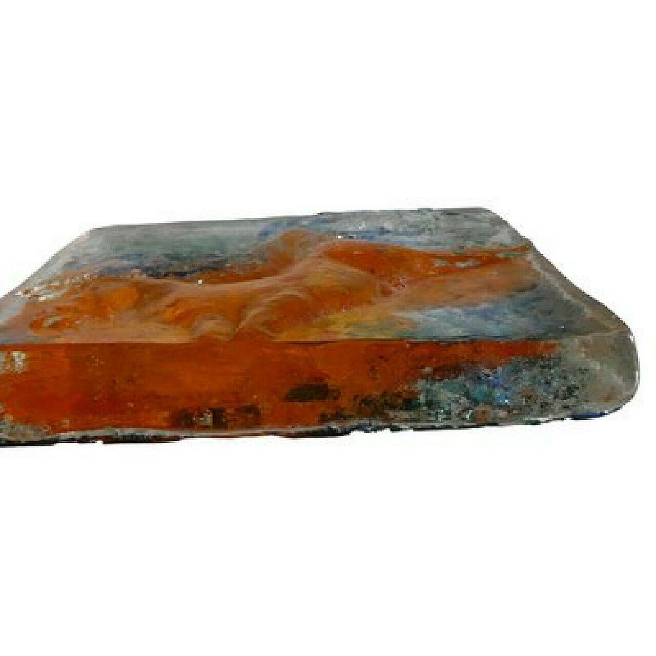 photo for sale Bas Relief Murano Glass Tile By Rubin For Costantini Fucina Degli Angeli, 1970s