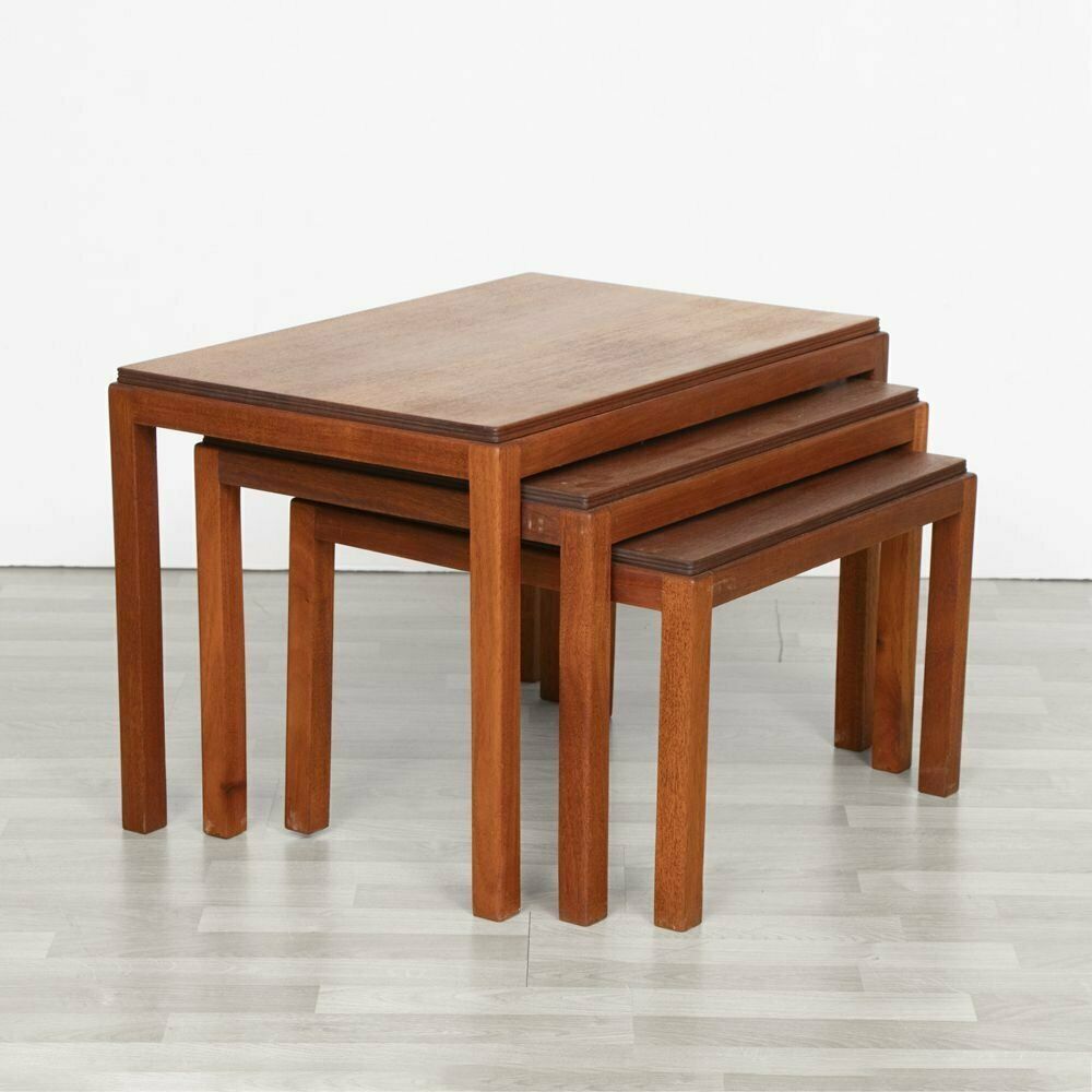 Midcentury Mahogany Nesting Tables By Gordon Russell C.1960s