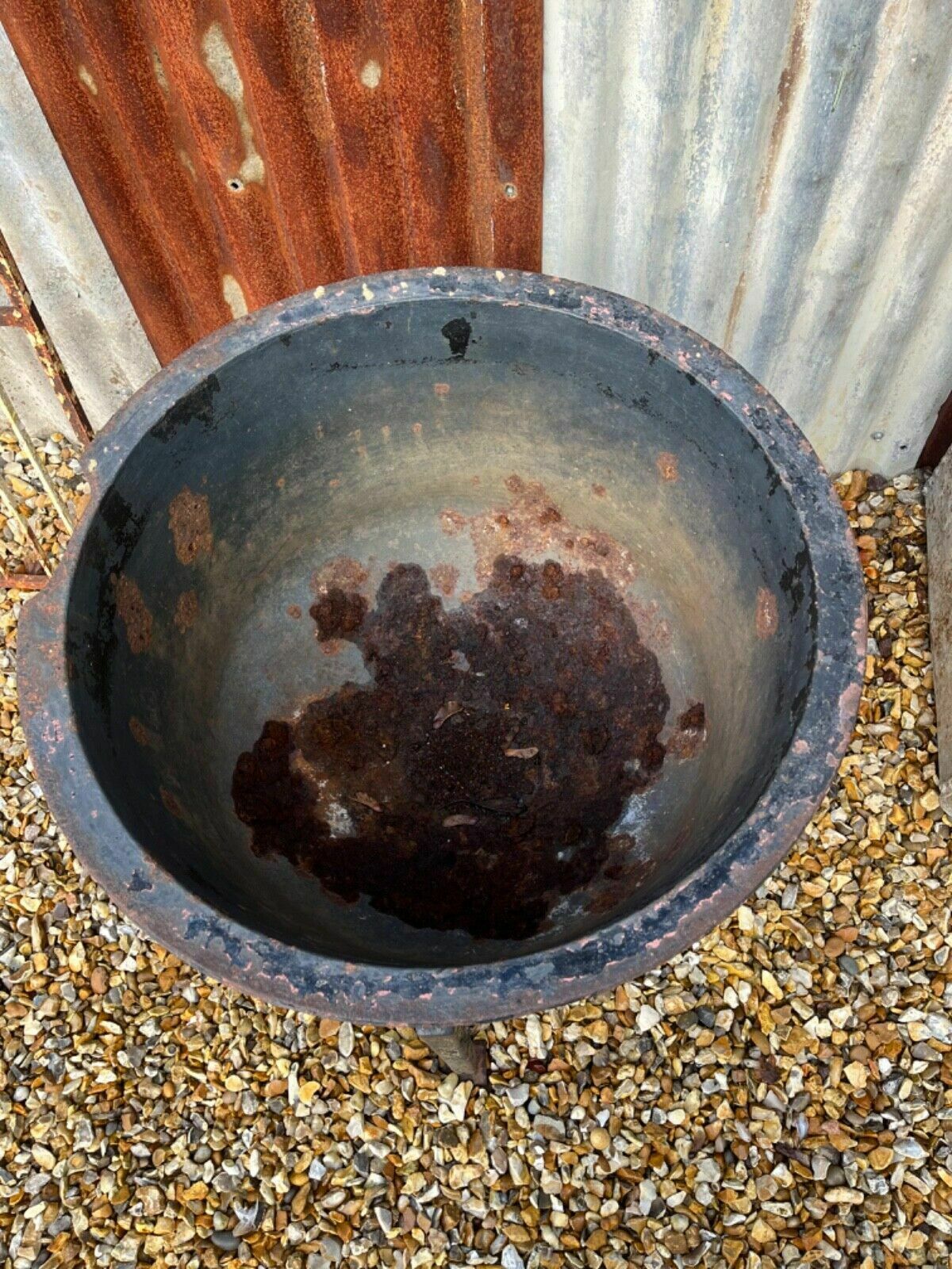 Antique Cast Iron Pot  Jardinier Log Basket Very Large  A Unique Item photo vinterior