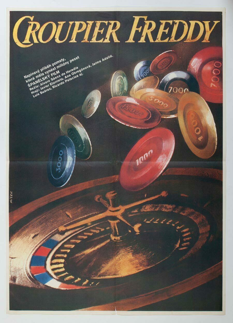 Movie Poster, Croupier Freddy, Karel Míšek, 1983