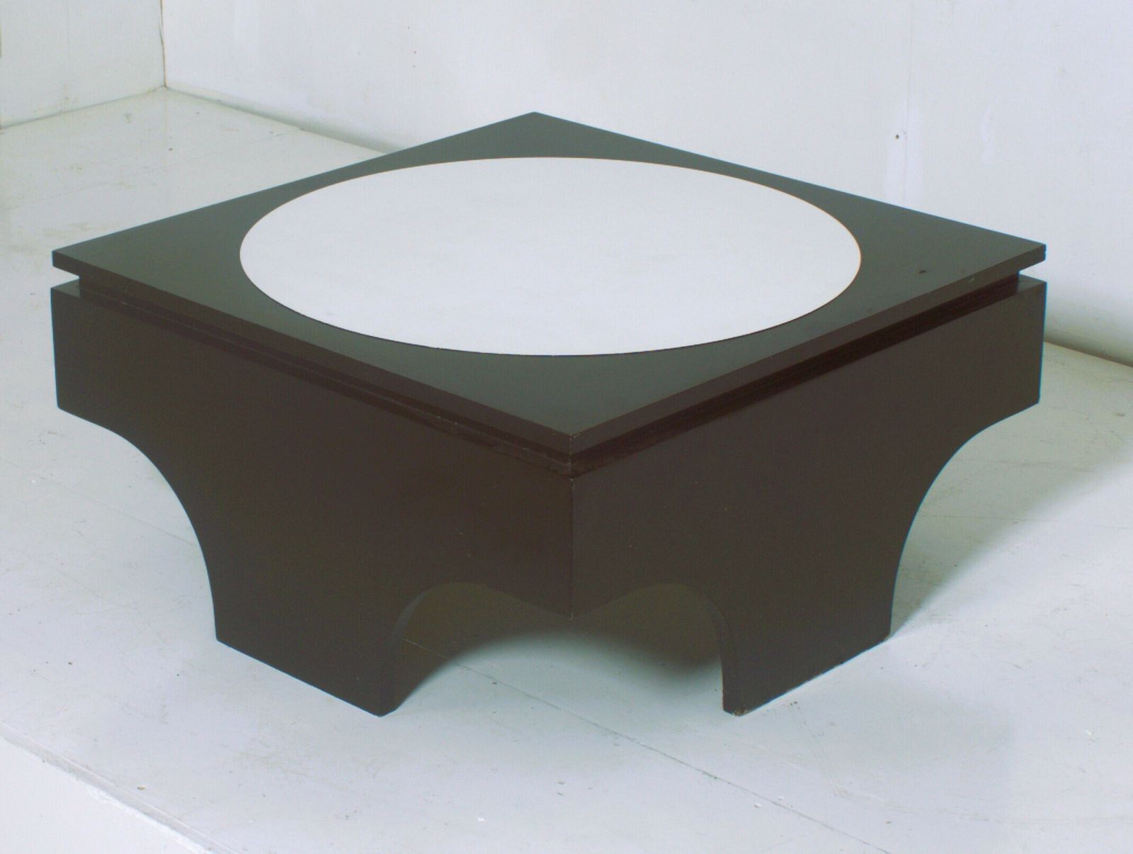 Squar  Coffee Table Made By Emiel Veranneman In Collaboration With The Painter Victor Vasarely photo vintage
