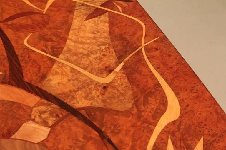 photo for sale Coffee Table Luigi Scremin Minimalist Forms, 1940s Wood Precious Italian Design