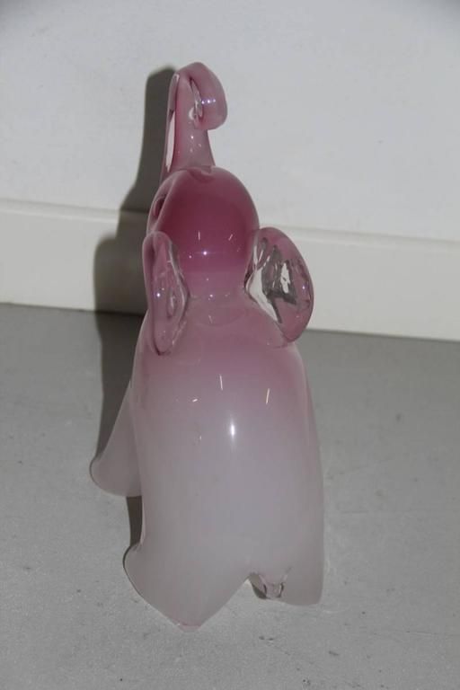 Seguso Sculpture Murano Glass Alabaster Elephant Murano Italian Design photo 1636.0