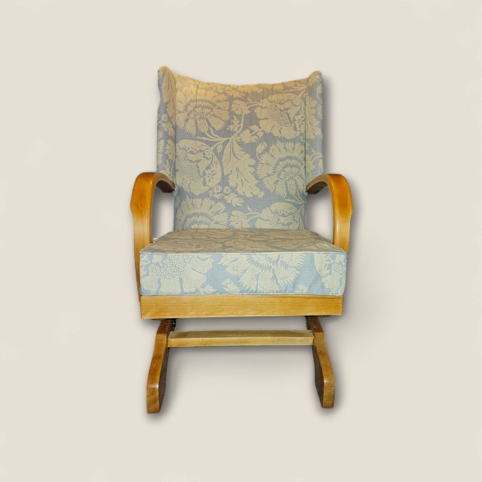 1950's Bentwood Reupholstered Rocking Chair