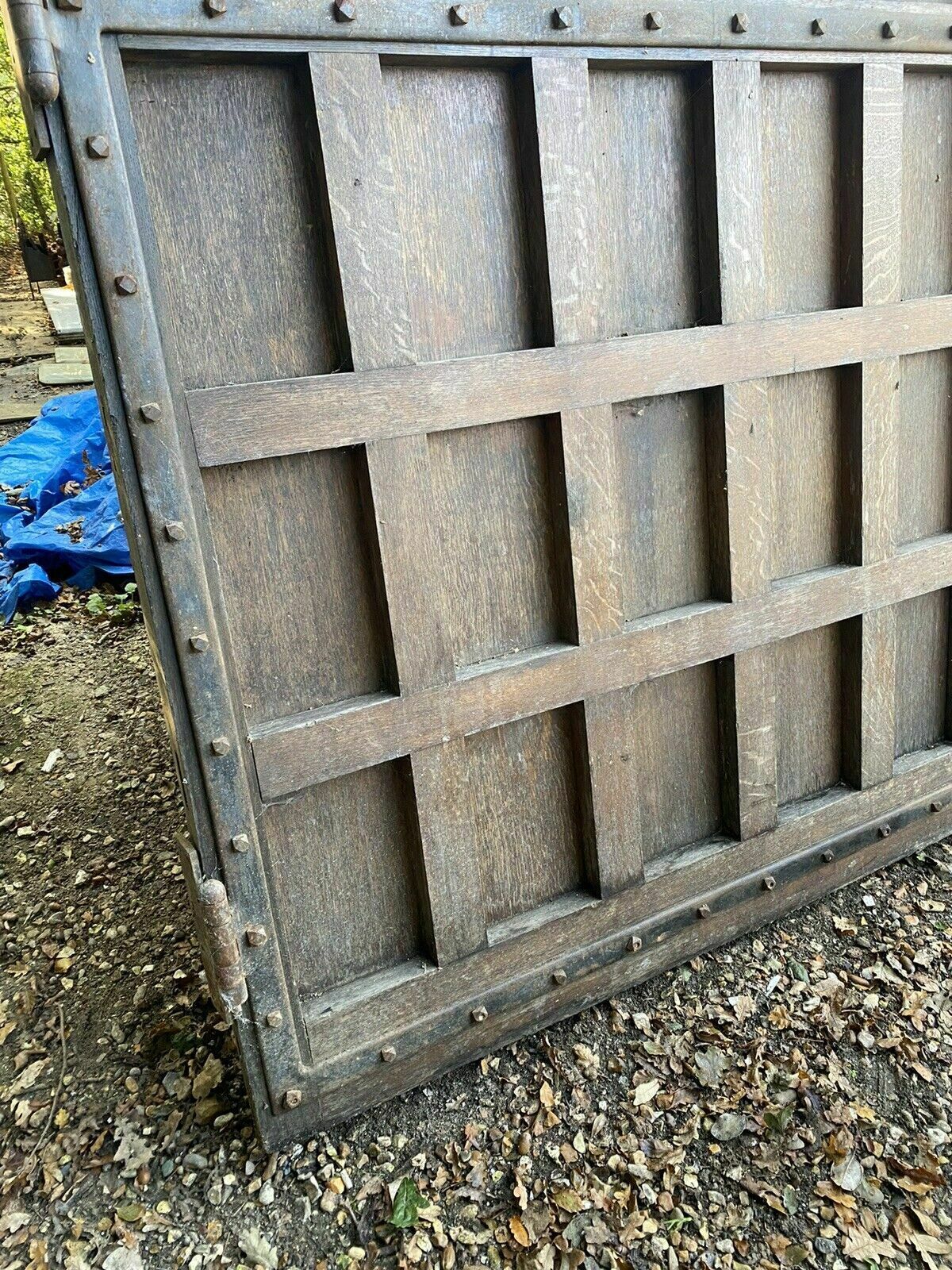 photo vintage Solid Oak Castle Manor Door Arched Old Period Wood Antique Reclaimed Iron Rare